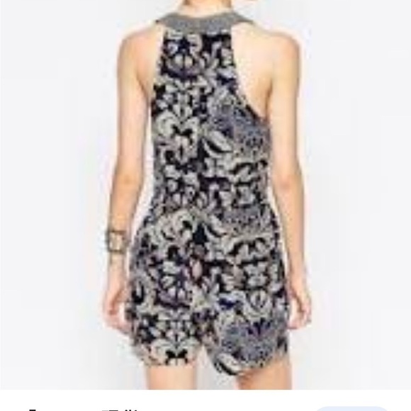 - Greylin Morris silk crepe romper blue and pink - Picture 4 of 12